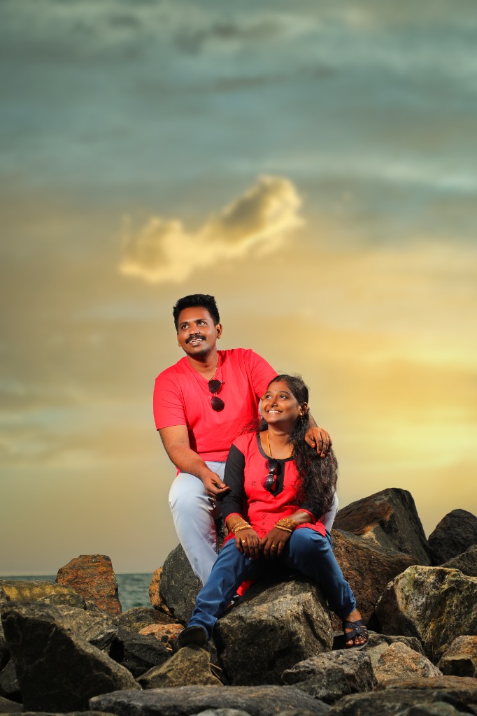 Sunset Rocks Couple